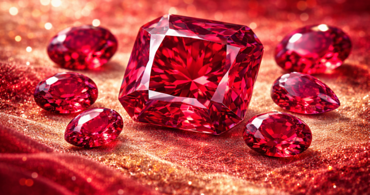 7月の誕生石ルビーのイラスト