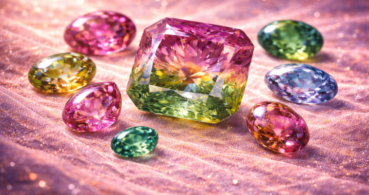 10月の誕生石トルマリンのイラスト