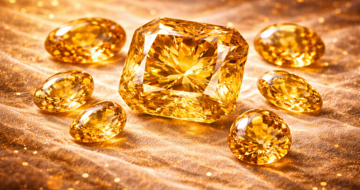 11月の誕生石シトリンのイラスト